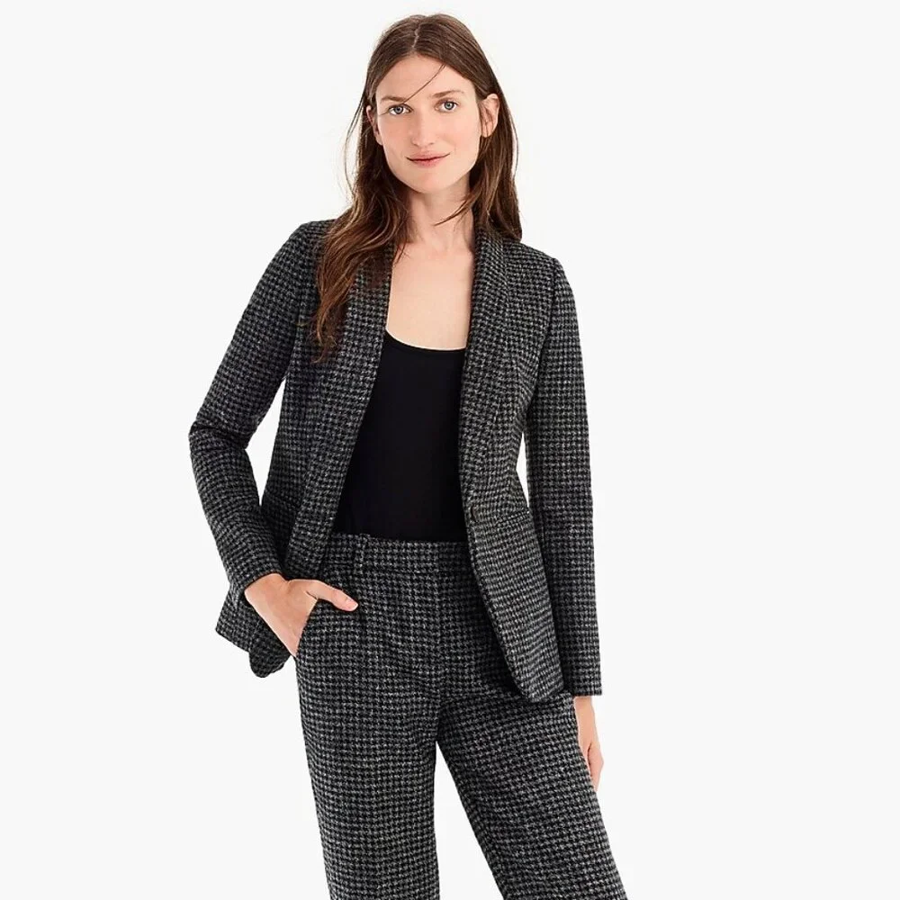 J. Crew Parke Wool Blazer in Houndstooth - NWT sz 6